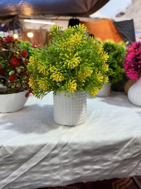 Artificial Bonsai Plant With Plastic Dot Pot